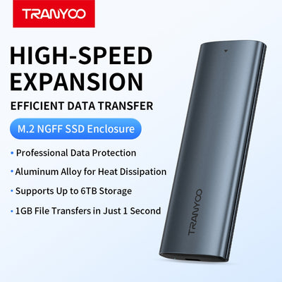 M.2 NGFF SATA SSD Enclosure USB-C External SSD Case