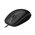 Logitech B100 Wired USB Optical Mouse | Ambidextrous Plug & Play Mouse for PC Laptop