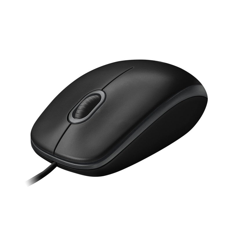 Logitech B100 Wired USB Optical Mouse | Ambidextrous Plug & Play Mouse for PC Laptop