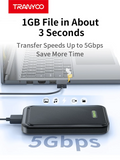 2.5 Inch SATA HDD SSD Enclosure USB 3.0 5Gbps External Hard Drive Case | Up to 6TB | Tool-Free