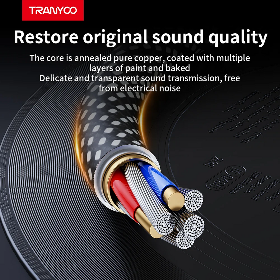 TRANYOO 3.5mm AUX Audio Cable Male to Male