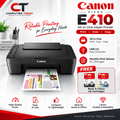 Canon PIXMA E410 All-in-One Inkjet Printer | Print Scan Copy | USB | Free Black & Colour Ink Cartridges