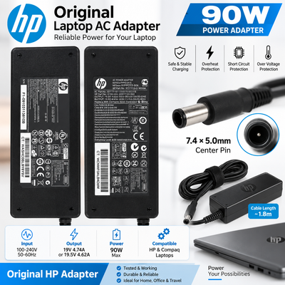 HP Original 90W Laptop AC Adapter Charger |