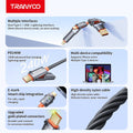240W 4-in-1 Fast Charging Cable | Type-C USB Lightning Multi Charging Cable | PD E-Marker-Tranyoo