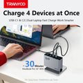 RCE-10002 100W GaN 5.0 Fast Charger 4-Port USB-C Laptop Charger PD Fast Charging for MacBook iPhone Samsung Tablet